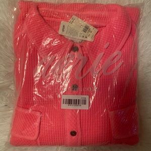Aerie Lumberjane Pink Waffle Shacket